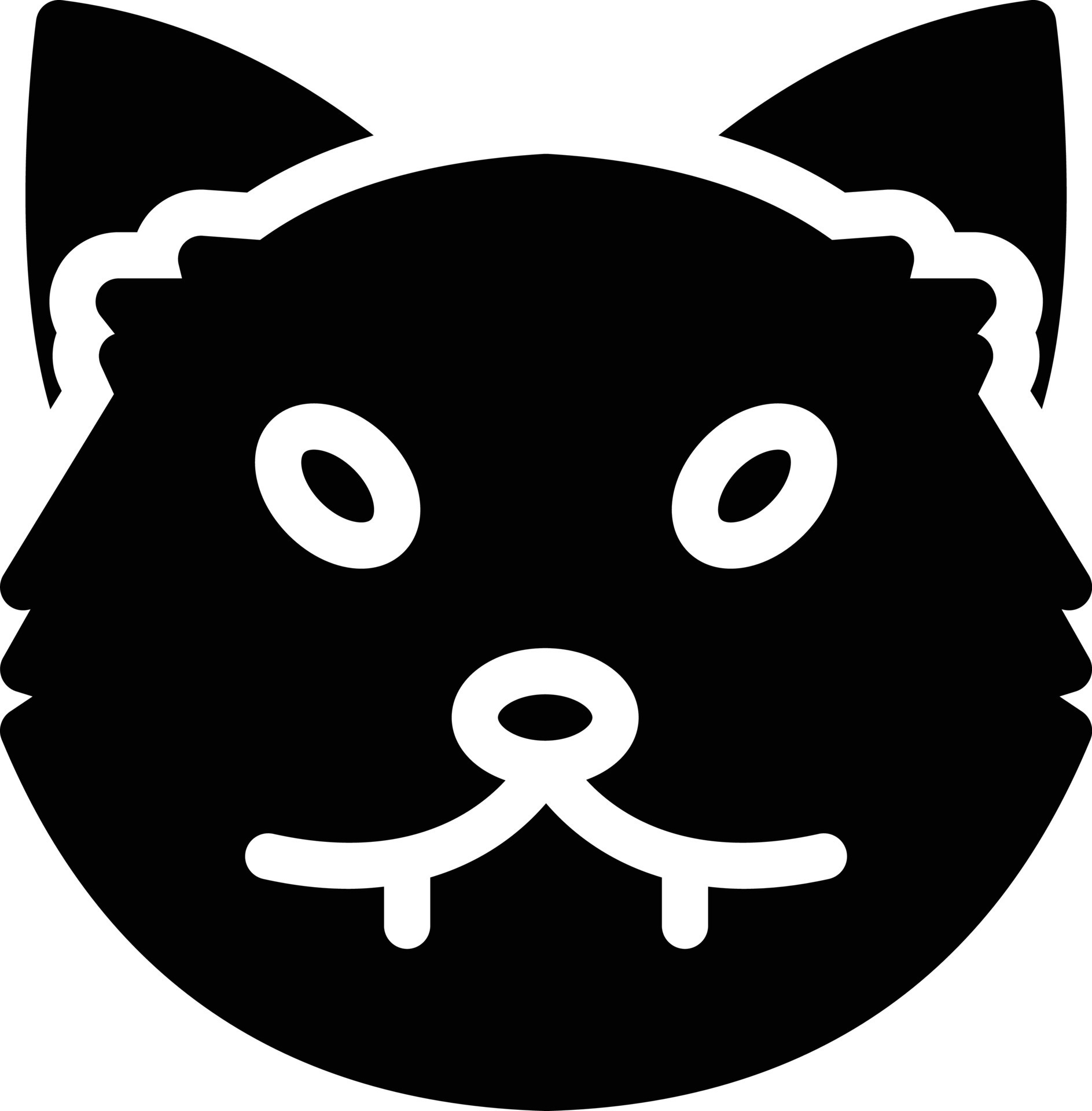 Premium Vector  Vector cute black cat icon illustration
