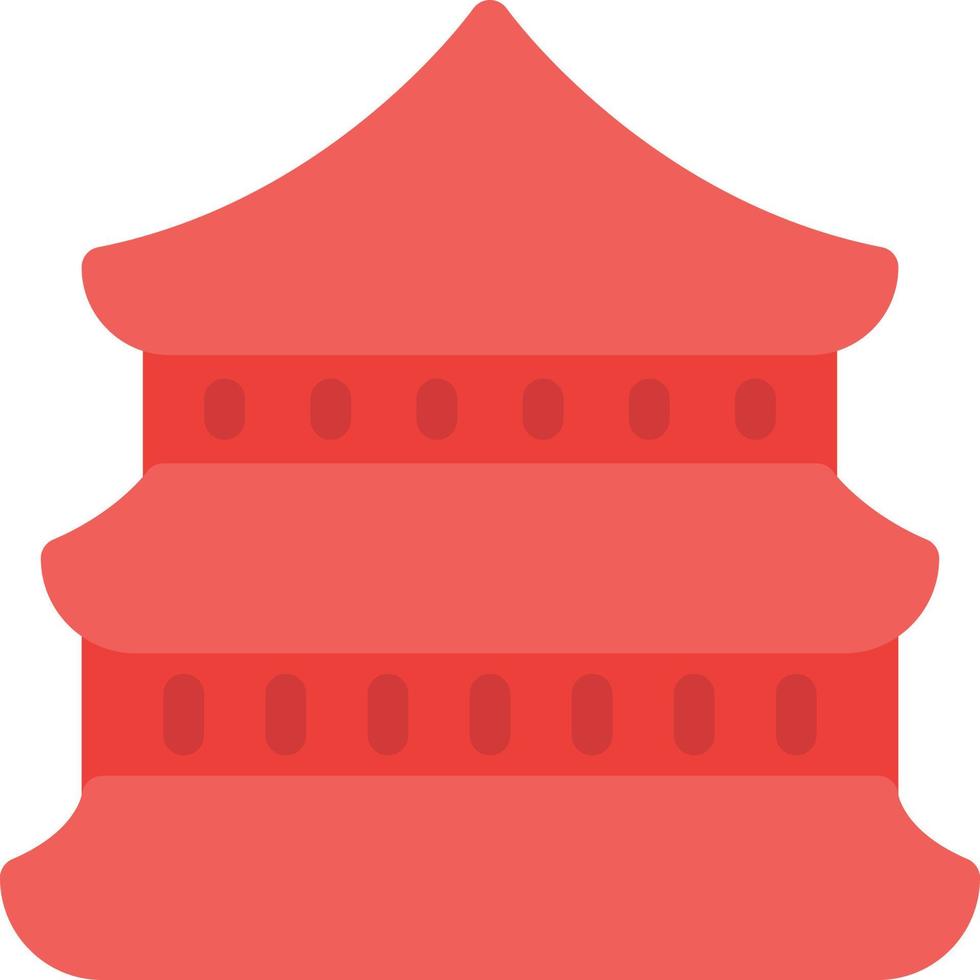 Ilustración de vector de pagoda en un fondo. Símbolos de calidad premium. Iconos vectoriales para concepto y diseño gráfico.