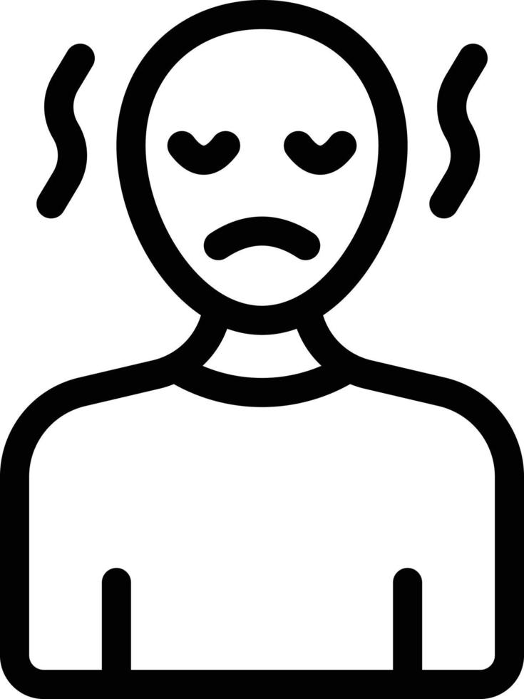 headache vector illustration on a background.Premium quality symbols.vector icons for concept and graphic design.