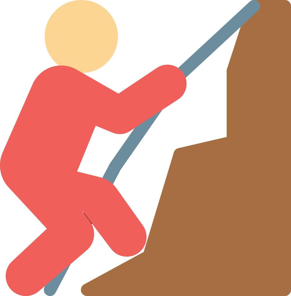 ilustración vectorial de escalada en un fondo. símbolos de calidad premium. iconos vectoriales para concepto y diseño gráfico. vector