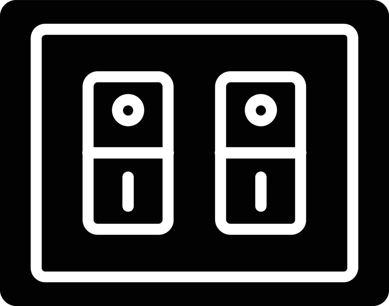 Light Switch Glyph Icon vector
