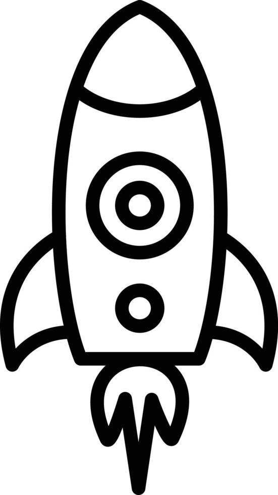Rocket Line Icon vector