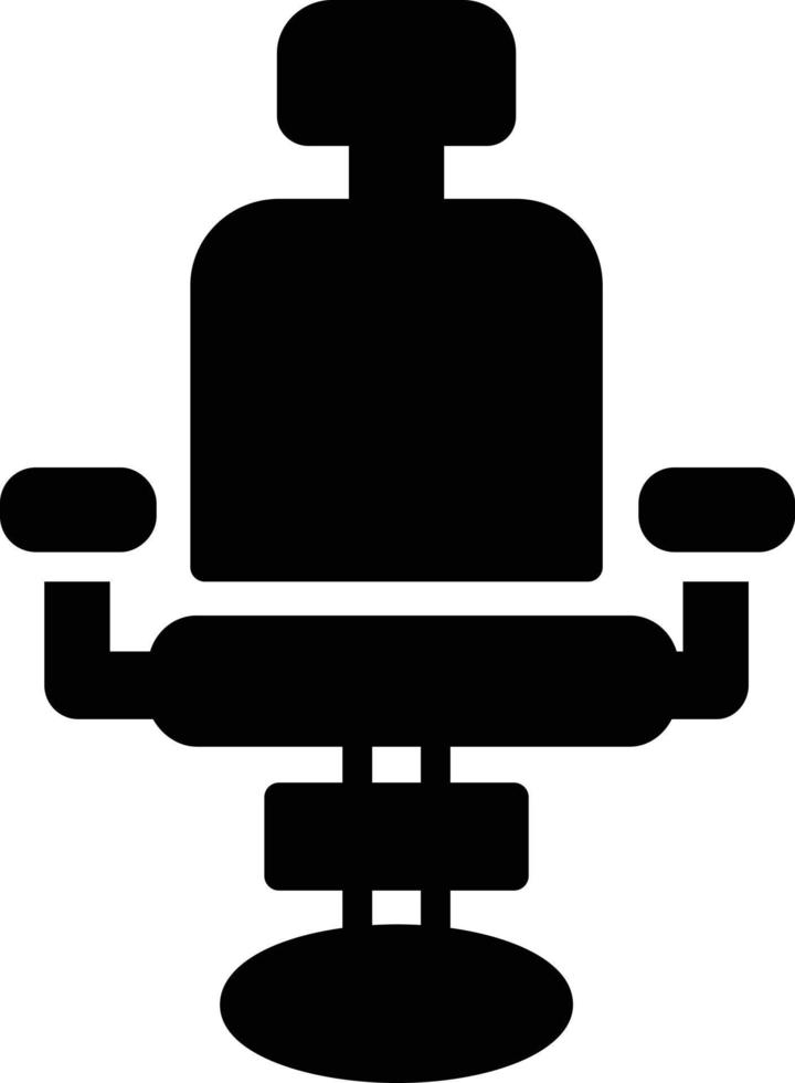 Barber Chair Glyph Icon vector