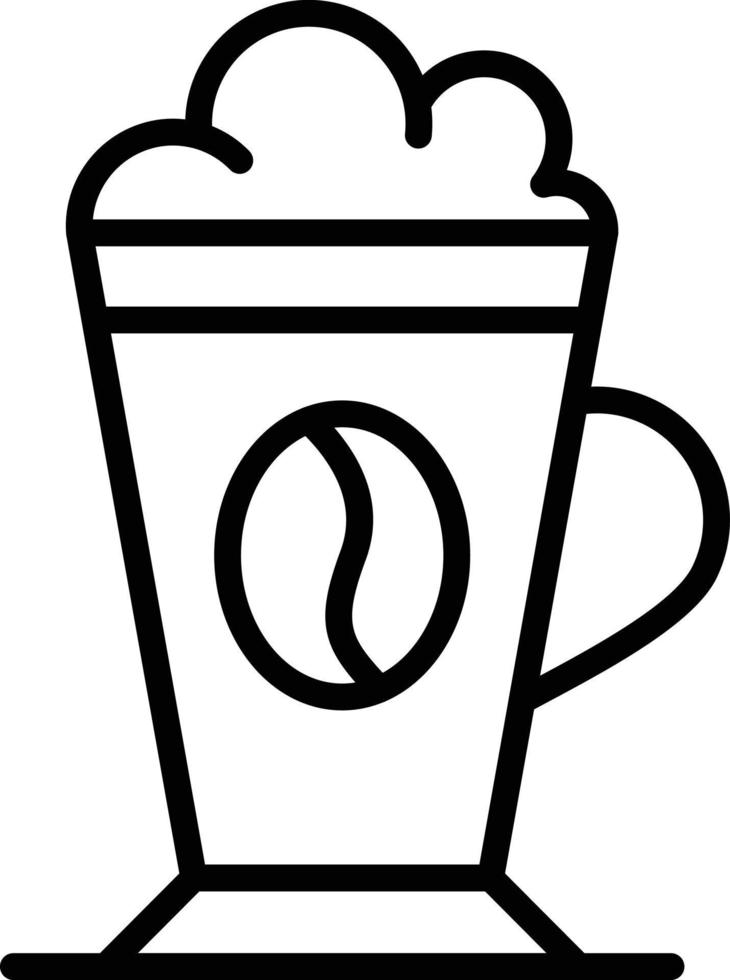 icono de línea de café con leche vector