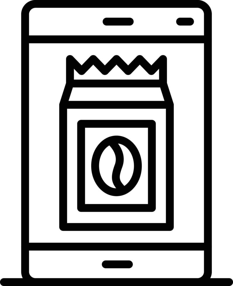 Online Shoping Line Icon vector