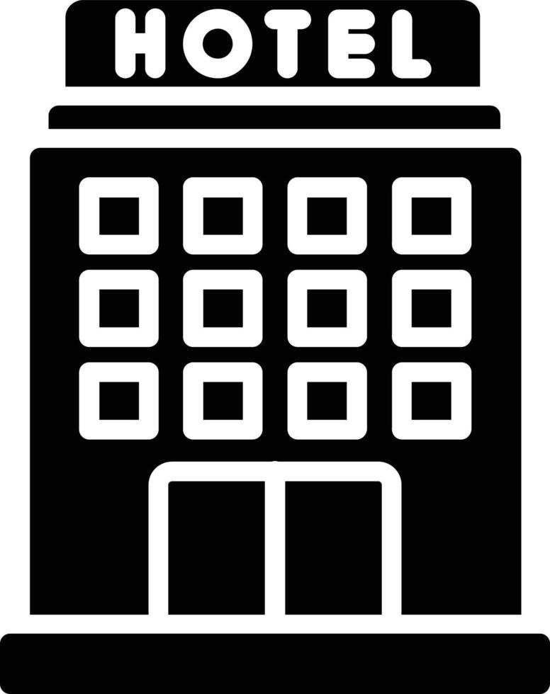 Hotel Glyph Icon vector