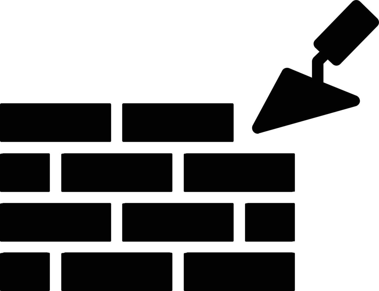 Brick Wall Glyph Icon vector