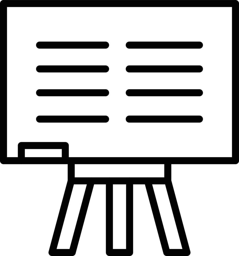 Blackboard Line Icon vector