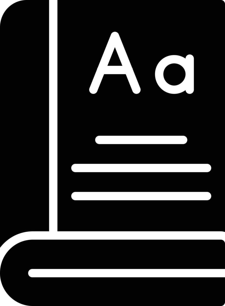 Dictionary Glyph Icon vector