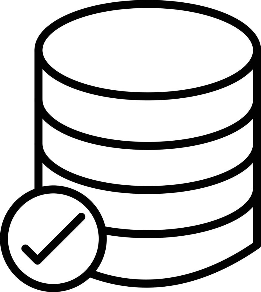 Database Line Icon vector