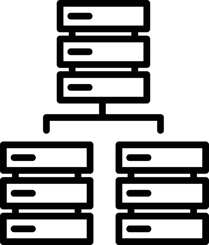 icono de integración de datos vector