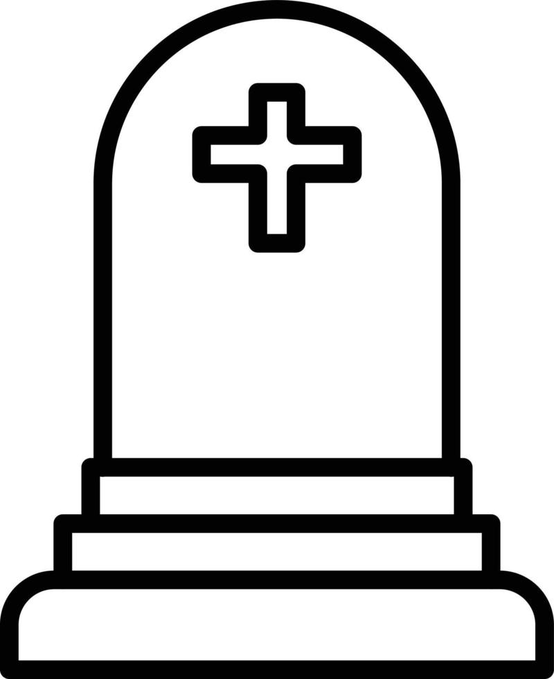 icono de la línea de la muerte vector