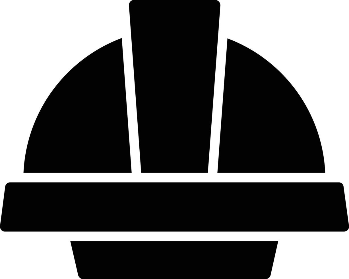 icono de glifo de casco vector