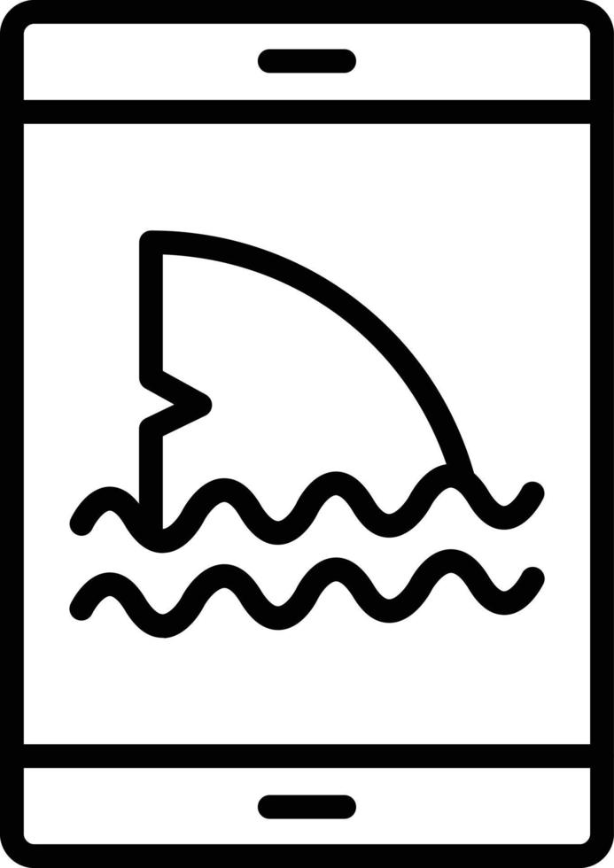 Mobie Phone Line Icon vector