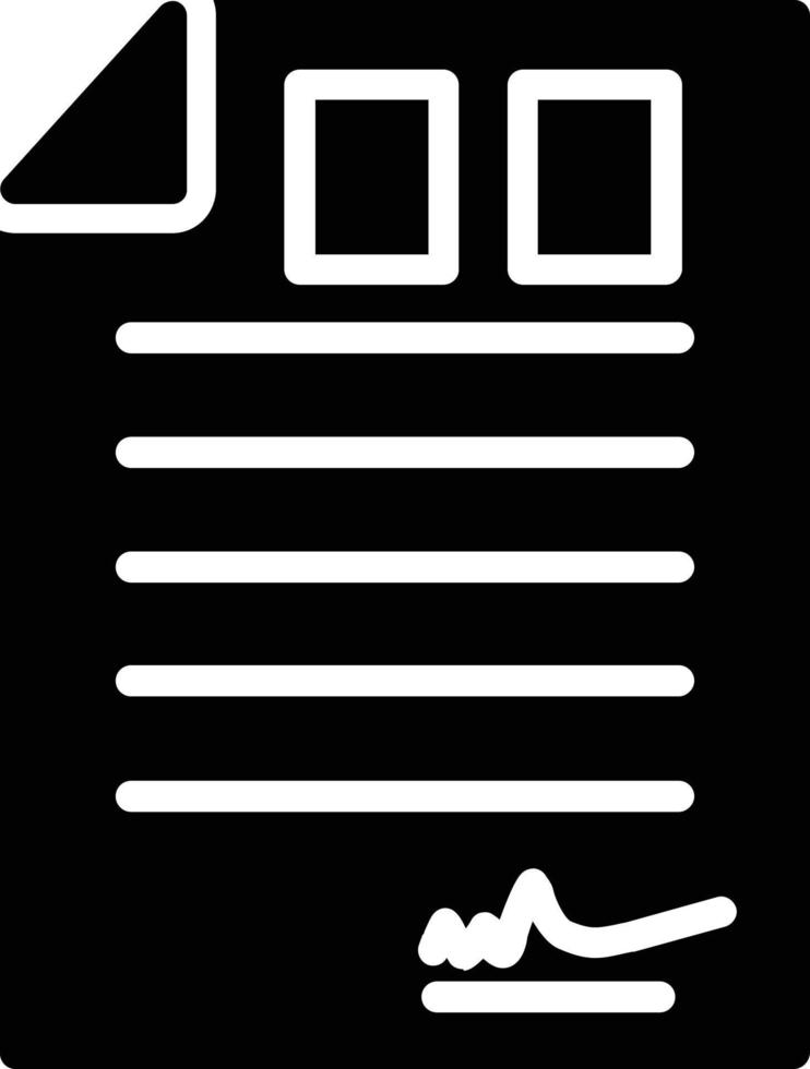 Agreement Glyph Icon vector