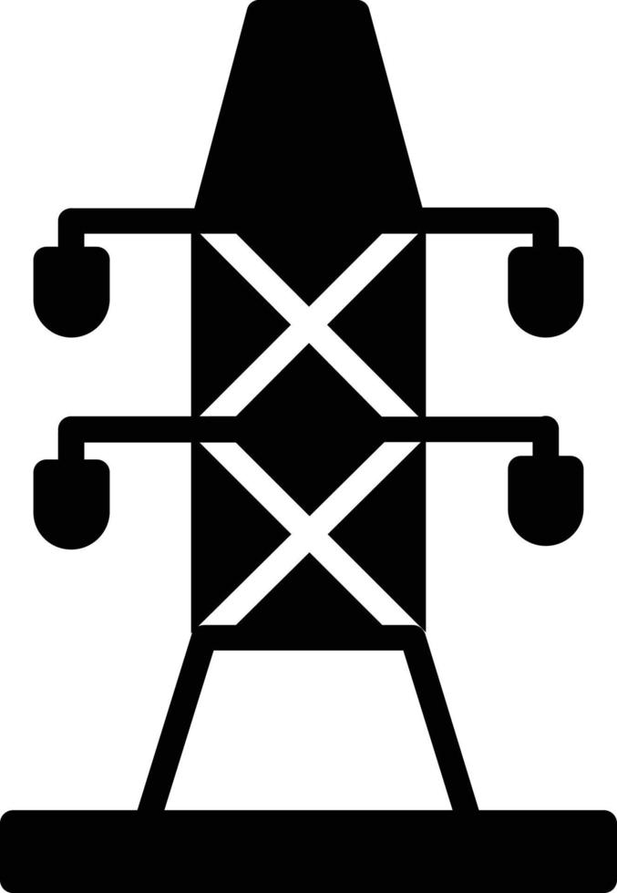 Electric Tower Glyph Icon vector