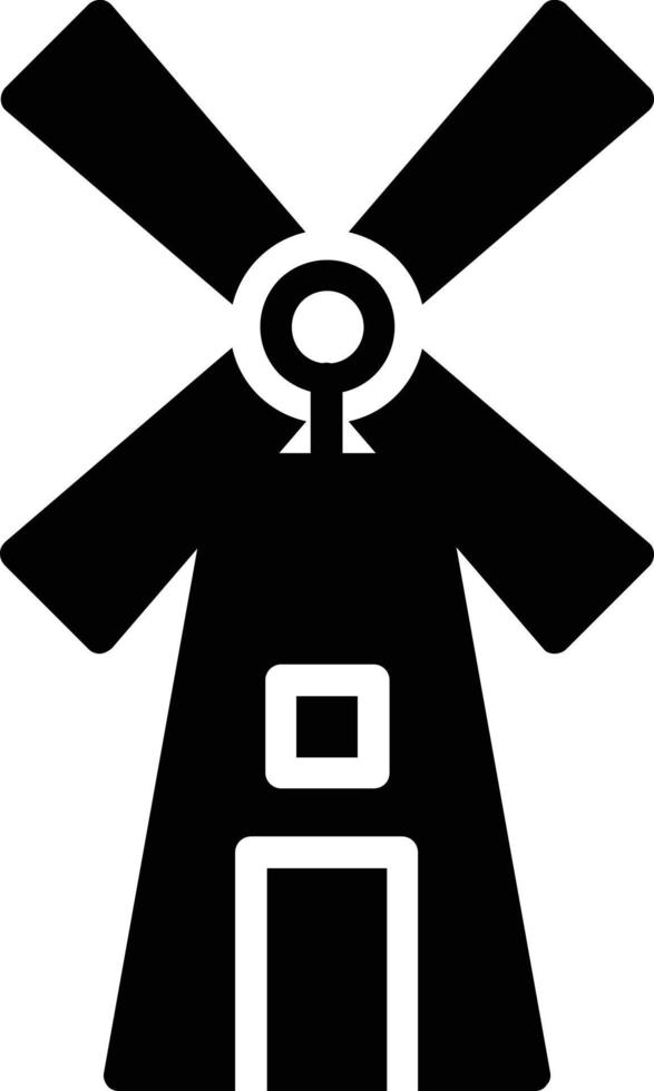 Windmill Glyph Icon vector