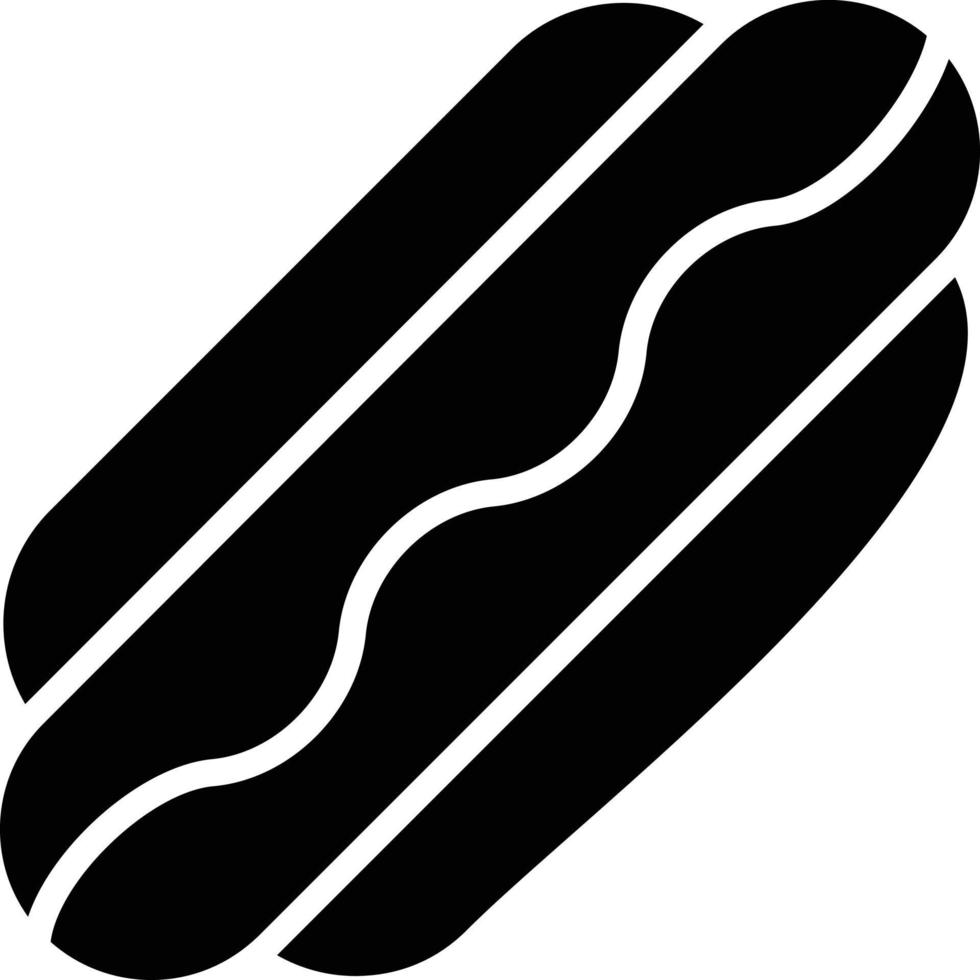 Hot Dog Glyph Icon vector