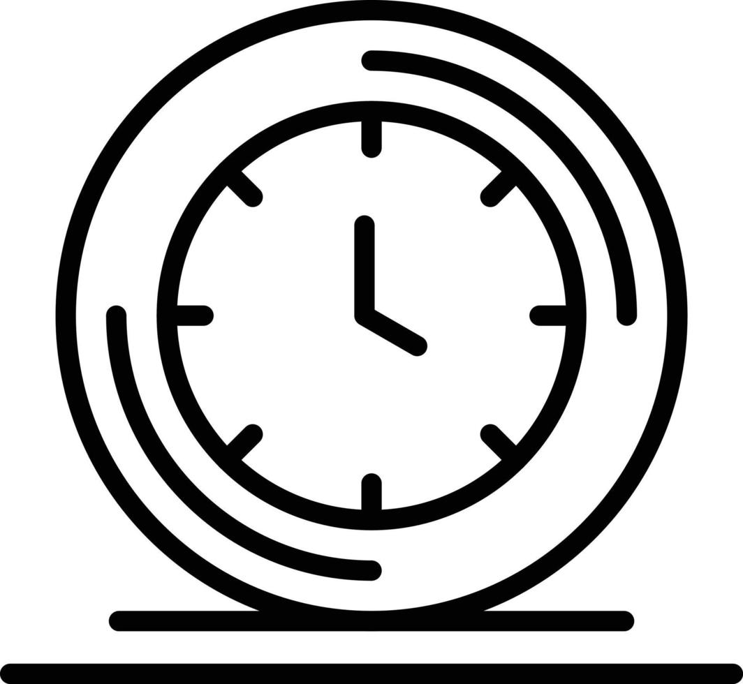 icono de línea de reloj vector