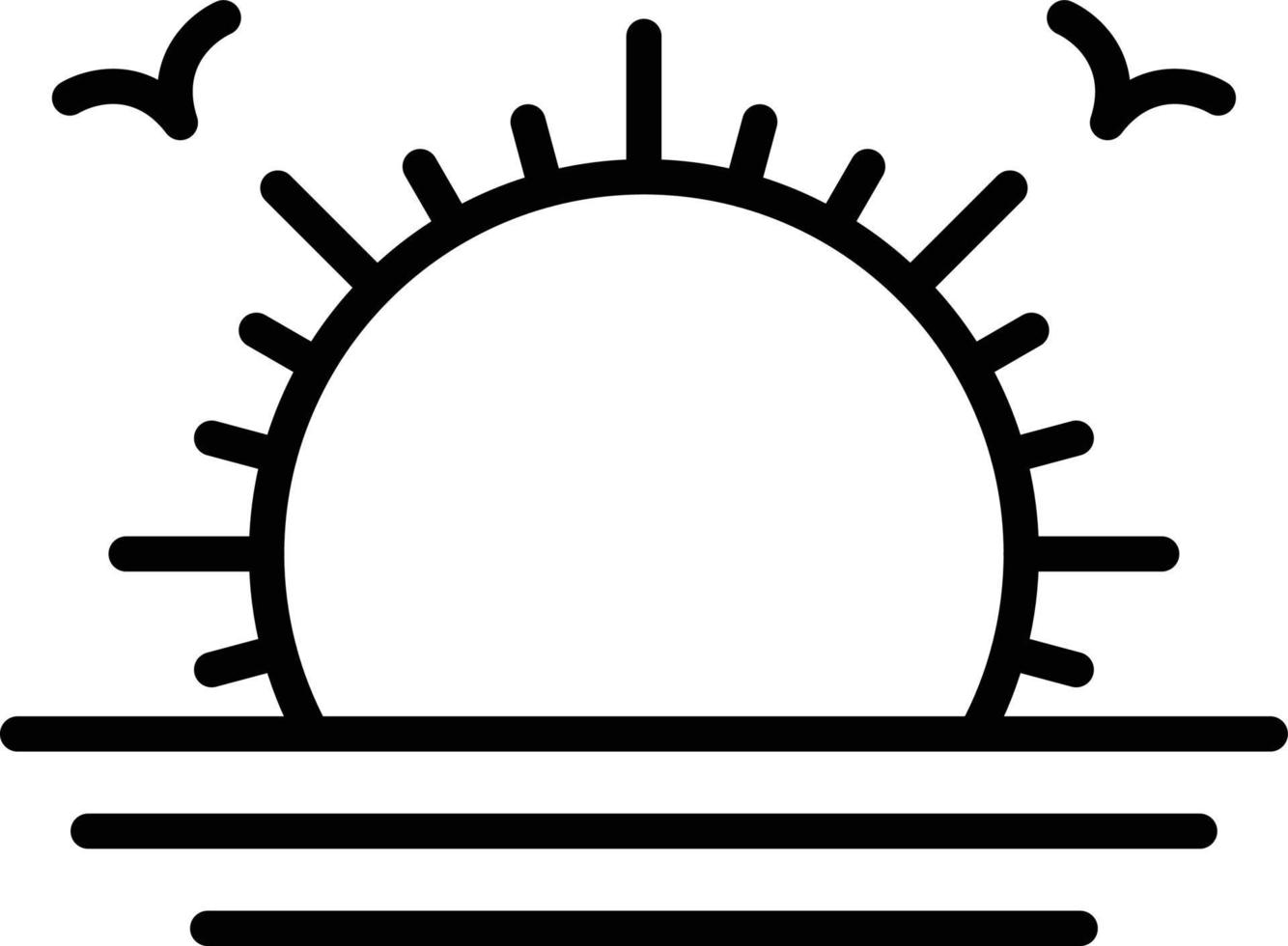 Sunrise Line Icon vector