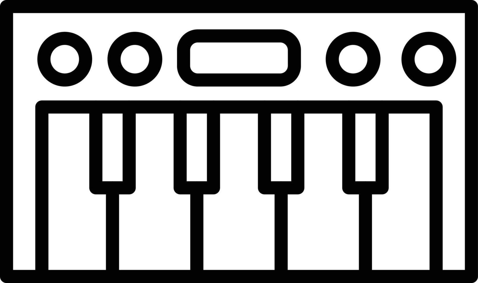 icono de línea de piano vector