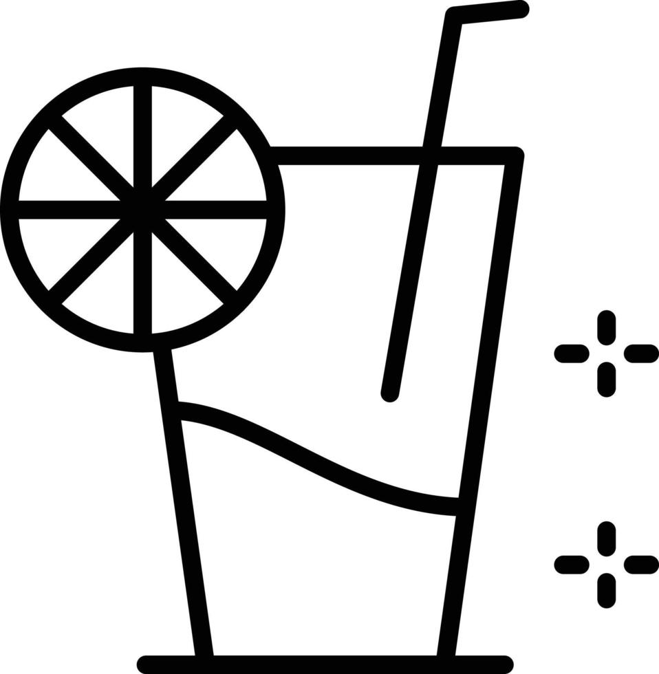 Lemonade Line Icon vector