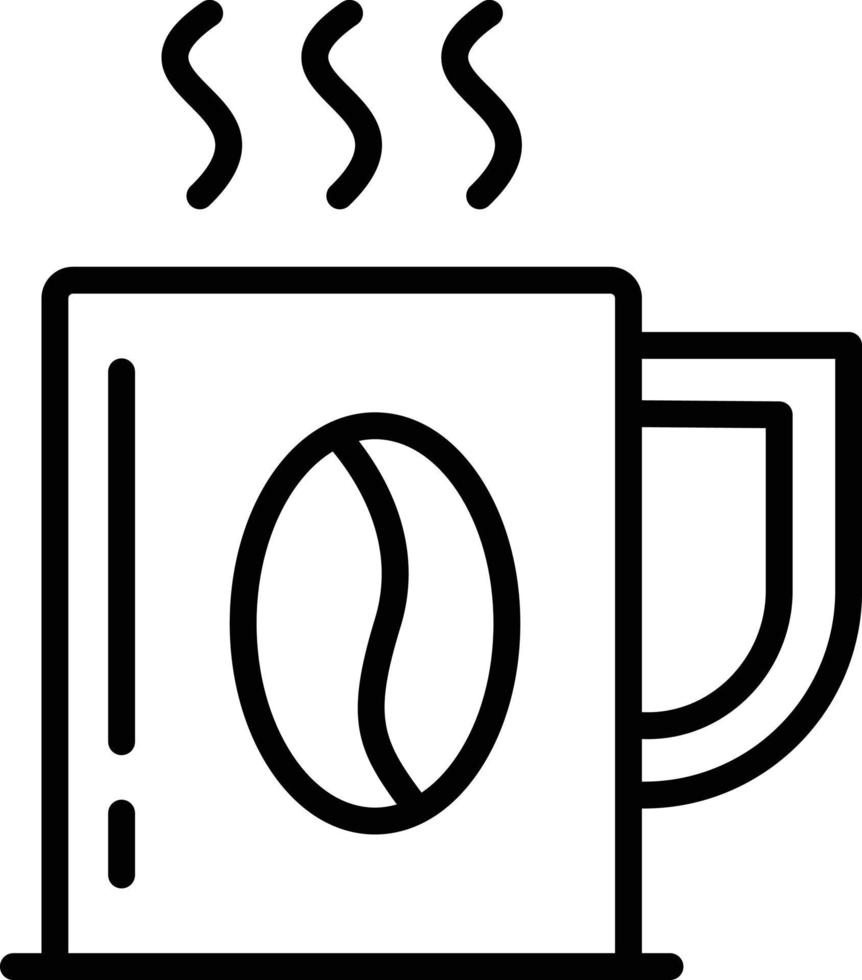 icono de línea de taza de café vector