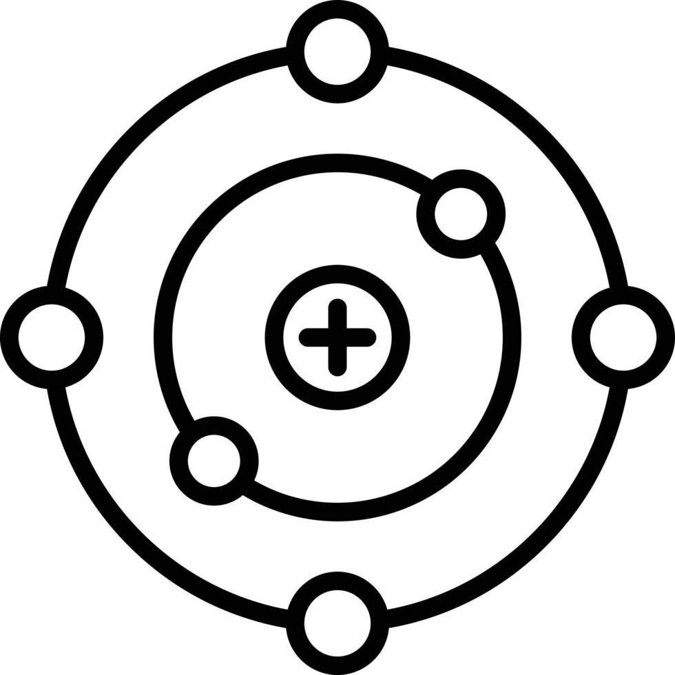 Electron Line Icon vector