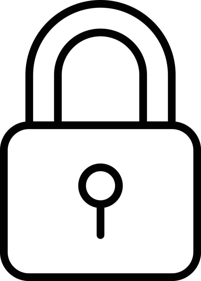 Padlock Line Icon vector