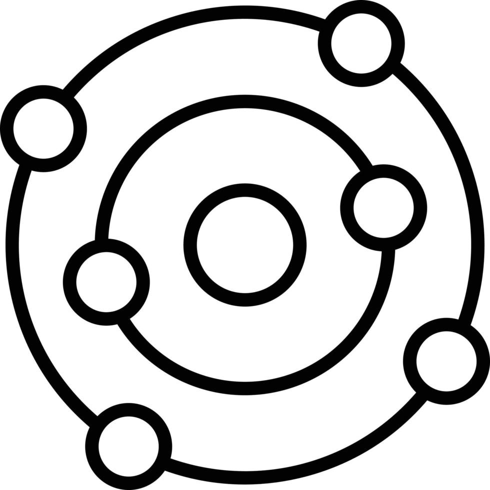 Orbit Line Icon vector