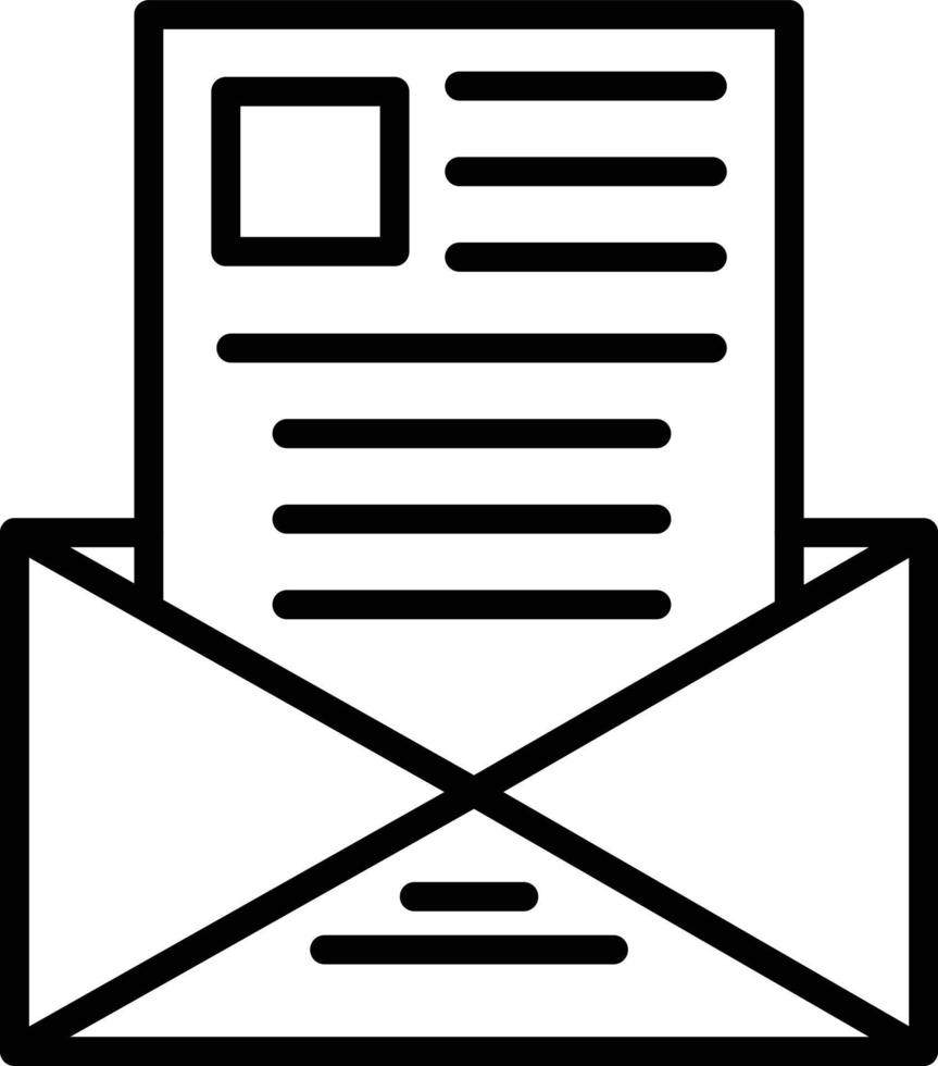 Newsletter Line Icon vector