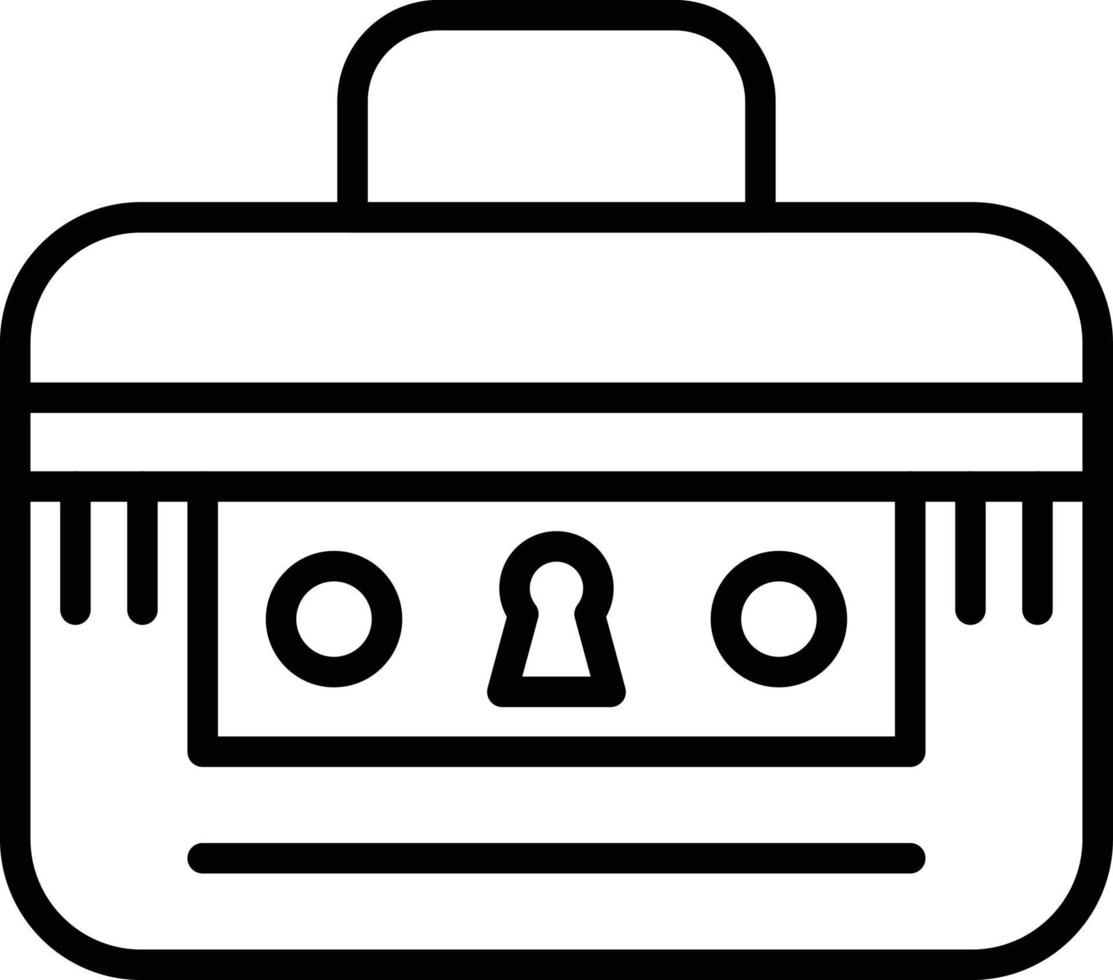 Briefcase Line Icon vector