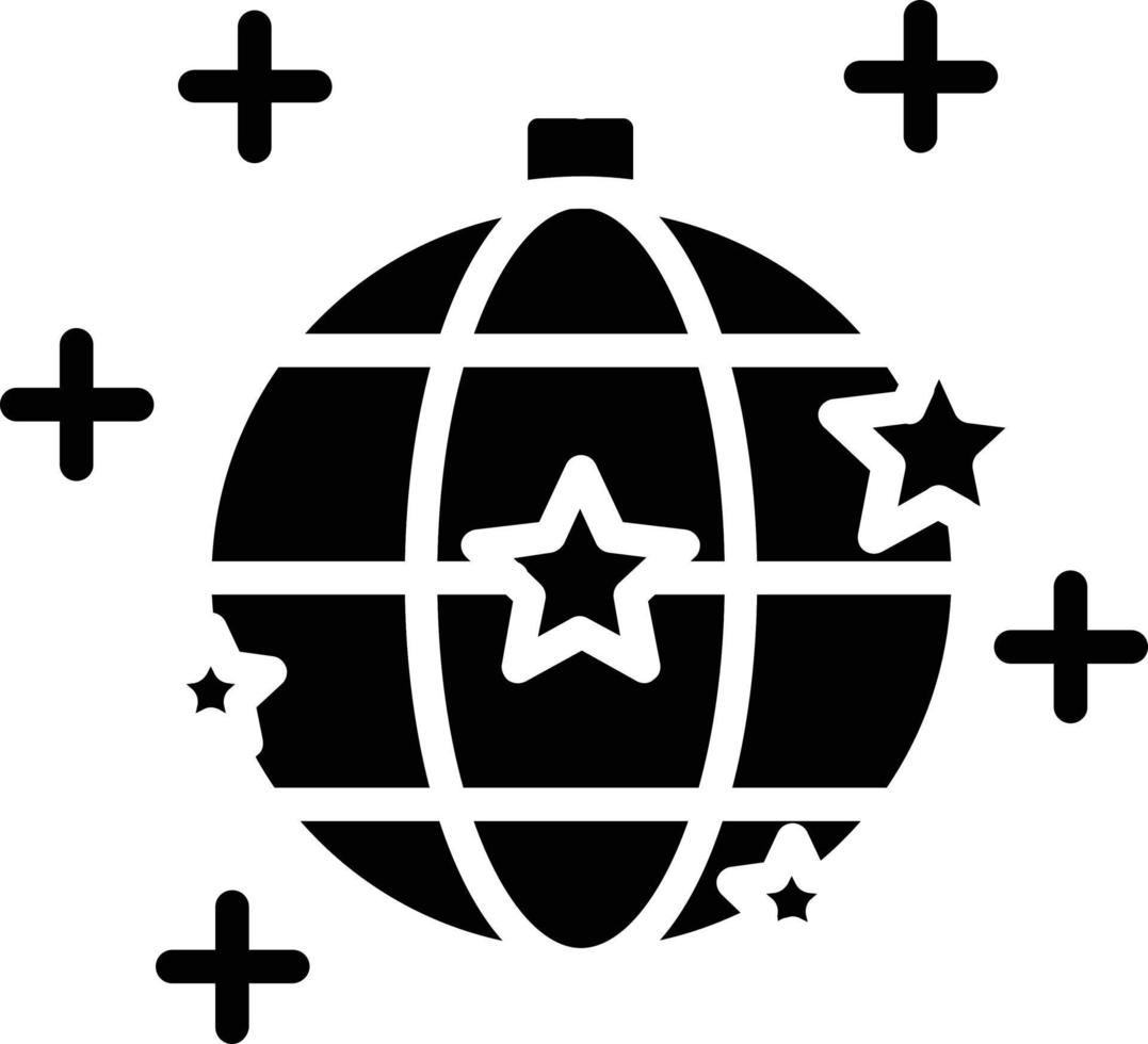 Disco Ball Glyph Icon vector