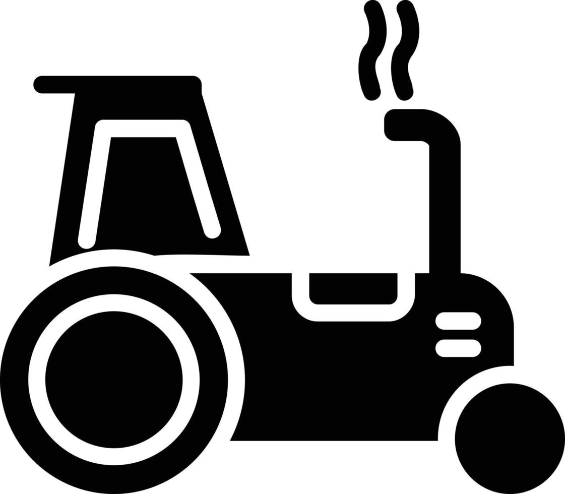 icono de glifo de tractor vector