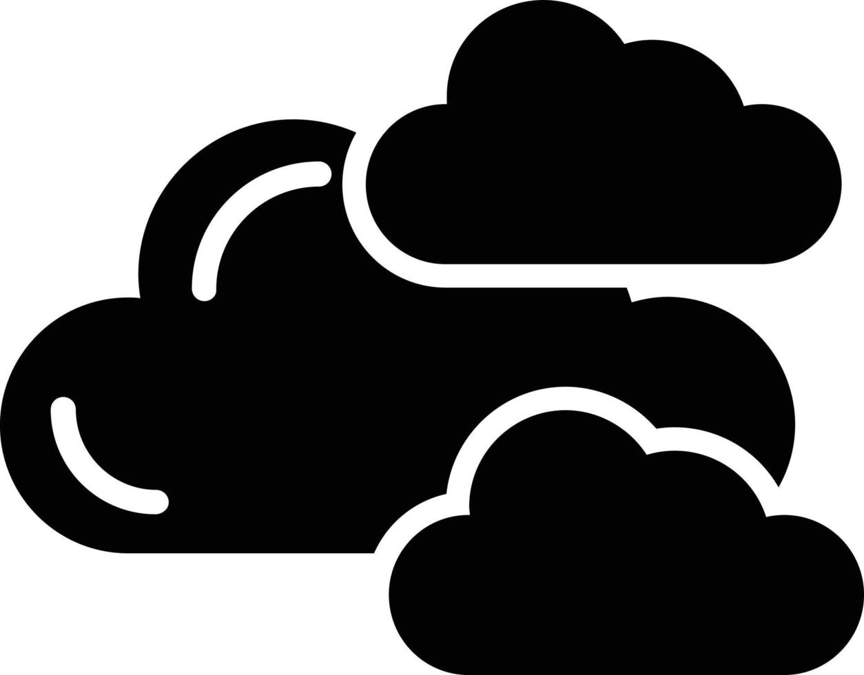Clouds Glyph Icon vector