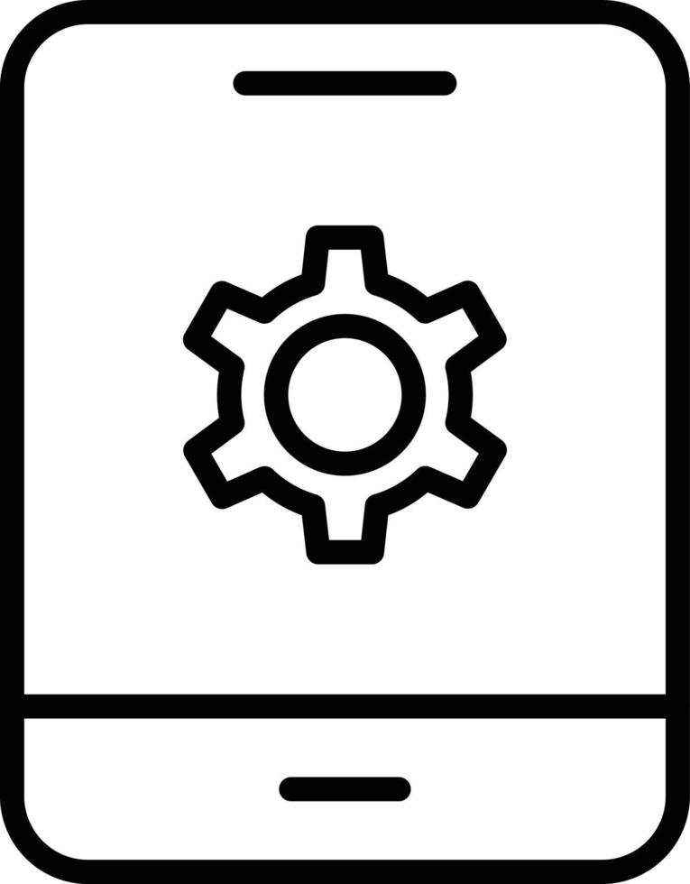 icono de línea de ipad vector