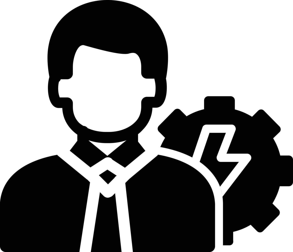 Electrical Engineer Glyph Icon vector