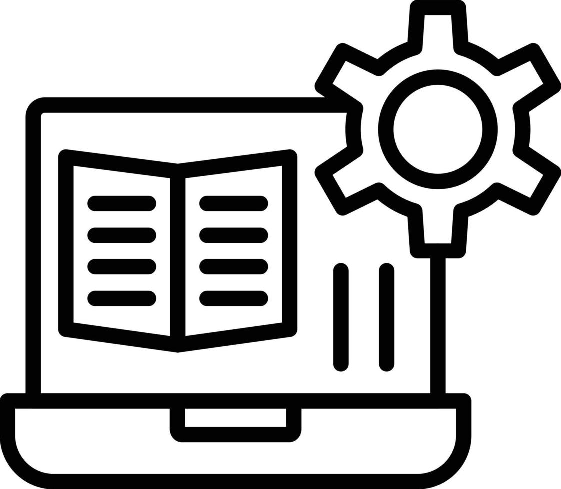Tutorial Line Icon vector