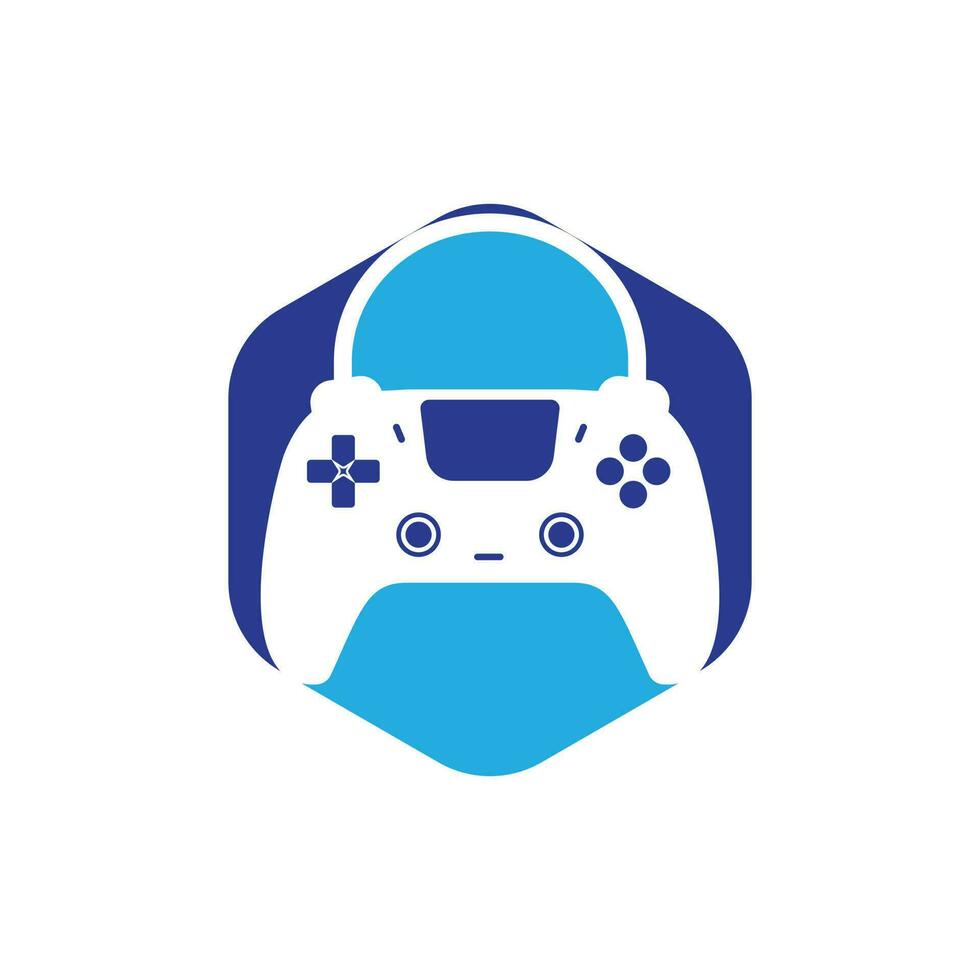 Game shop vector logo. design. Shopping bag combination joystick icon vector design.