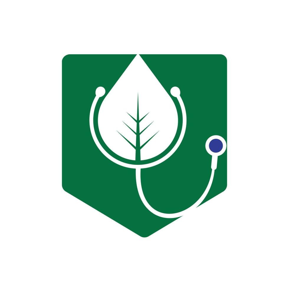 diseño de logotipo de vector de estetoscopio de salud.