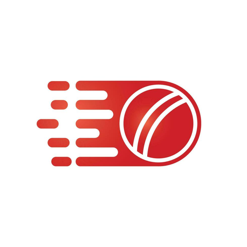 Fast Cricket vector logo design. Speed game logo design concept.