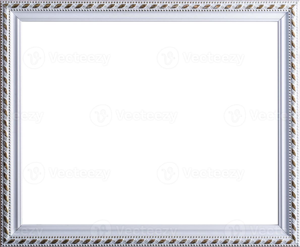 classical vintage wooden frame with copy space without passe-partout isolated inside photo