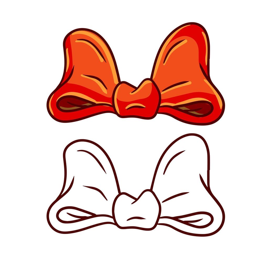 Red bow. Clothing decoration vector