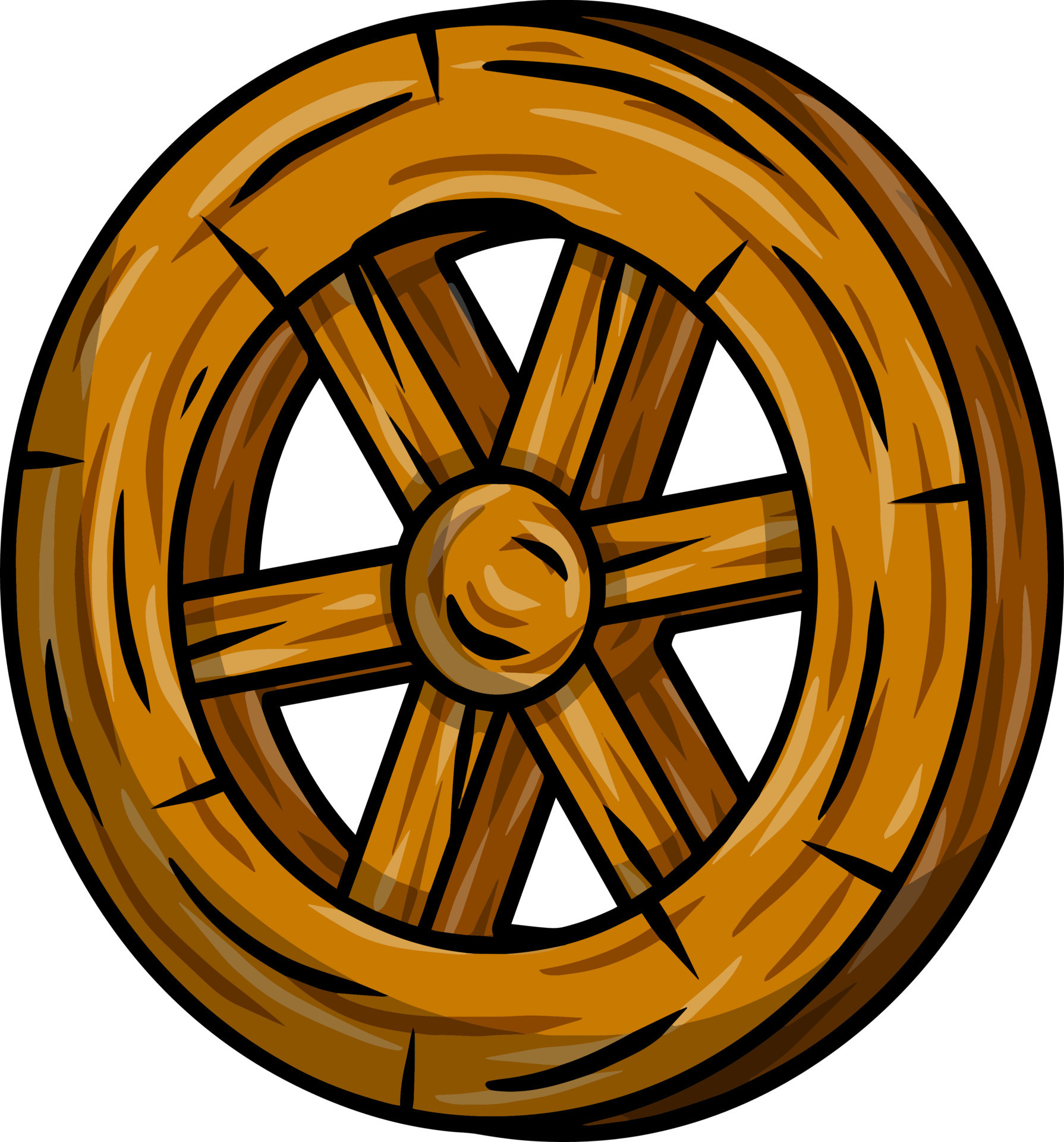 Old wooden cart wheels. 10919768 Vector Art at Vecteezy