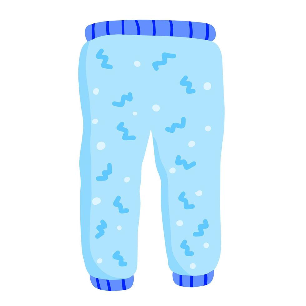 pantalones de bebé ropa infantil y pijamas con estampado. ilustración de dibujos animados aislado sobre fondo blanco vector