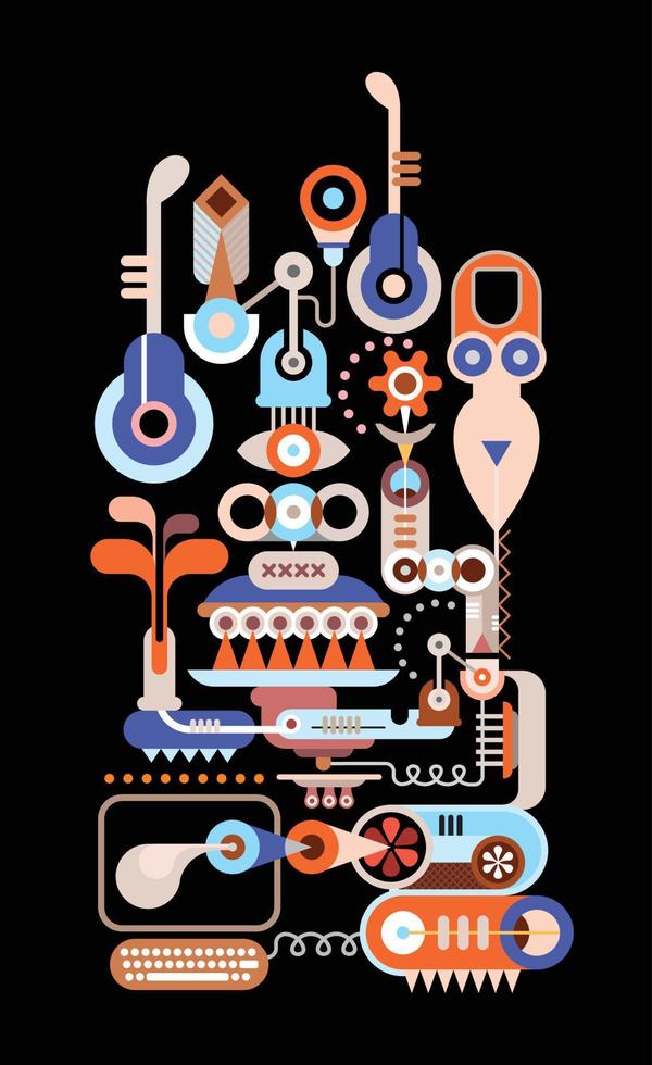 Modern Jukebox on a black vector