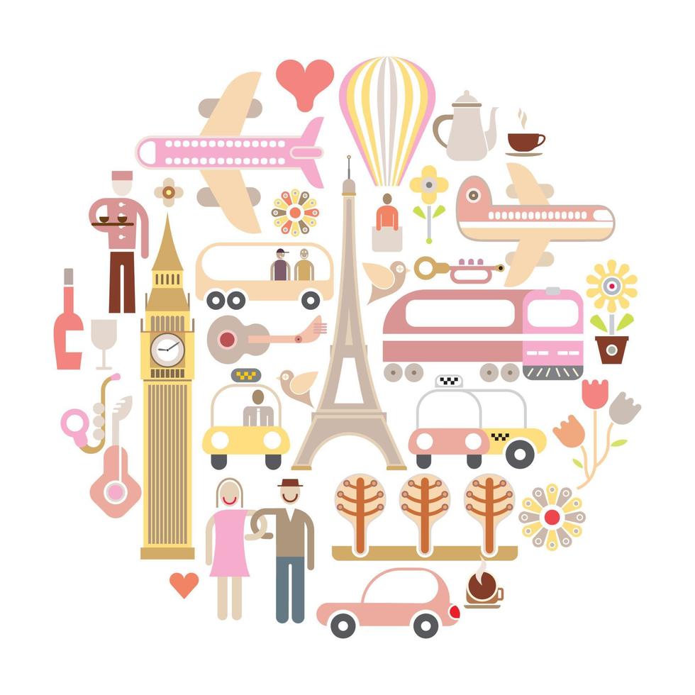 Love Travel vector illustration