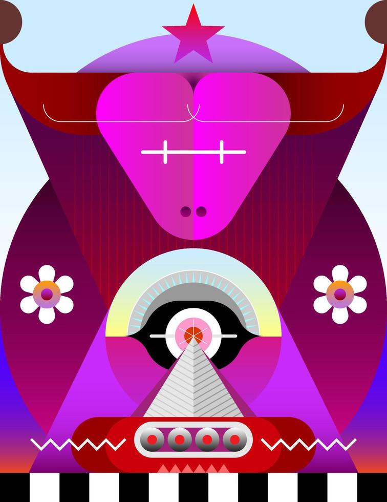 Taurus Zodiac Sign vector illustration