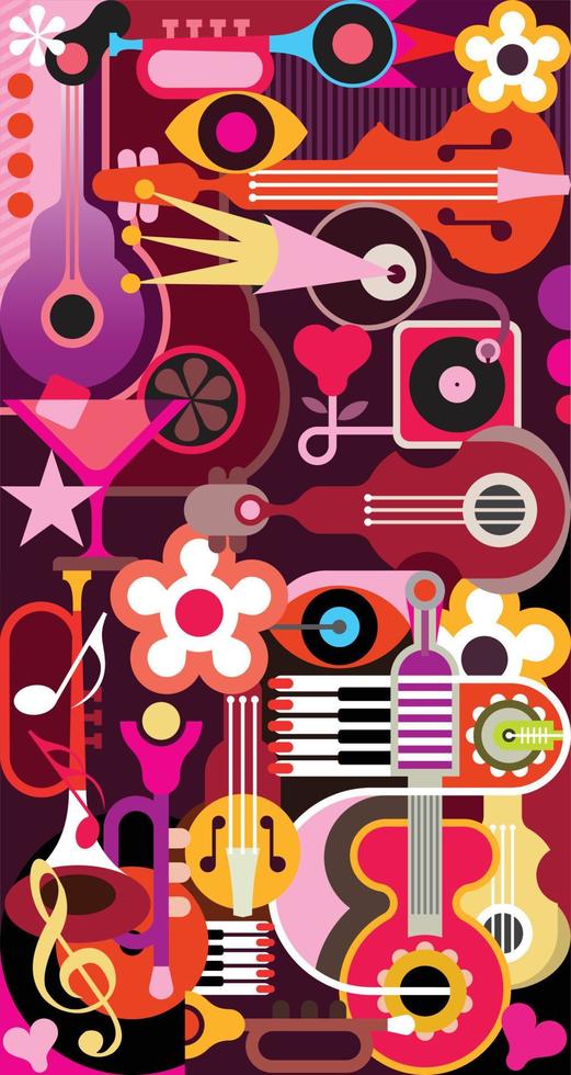 Abstract Music Background vector