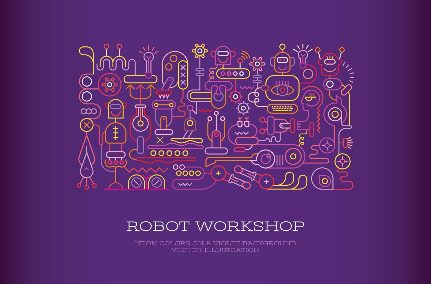 Robot Workshop vector banner